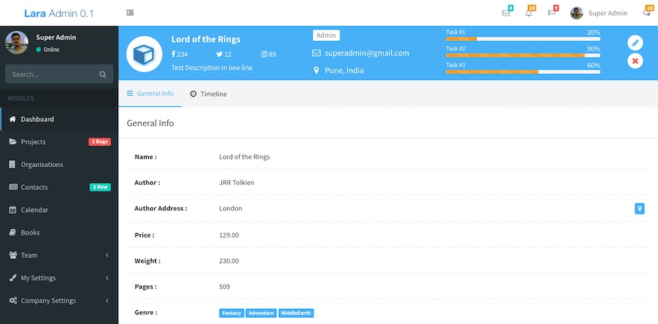 LaraAdmin - CMS Admin Panel for Laravel PHP Framework  